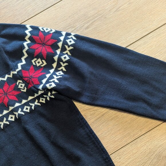 Weatherproof Vintage Holiday Quarter-Zip Sweater – Navy, Size XL - Picture 5 of 6